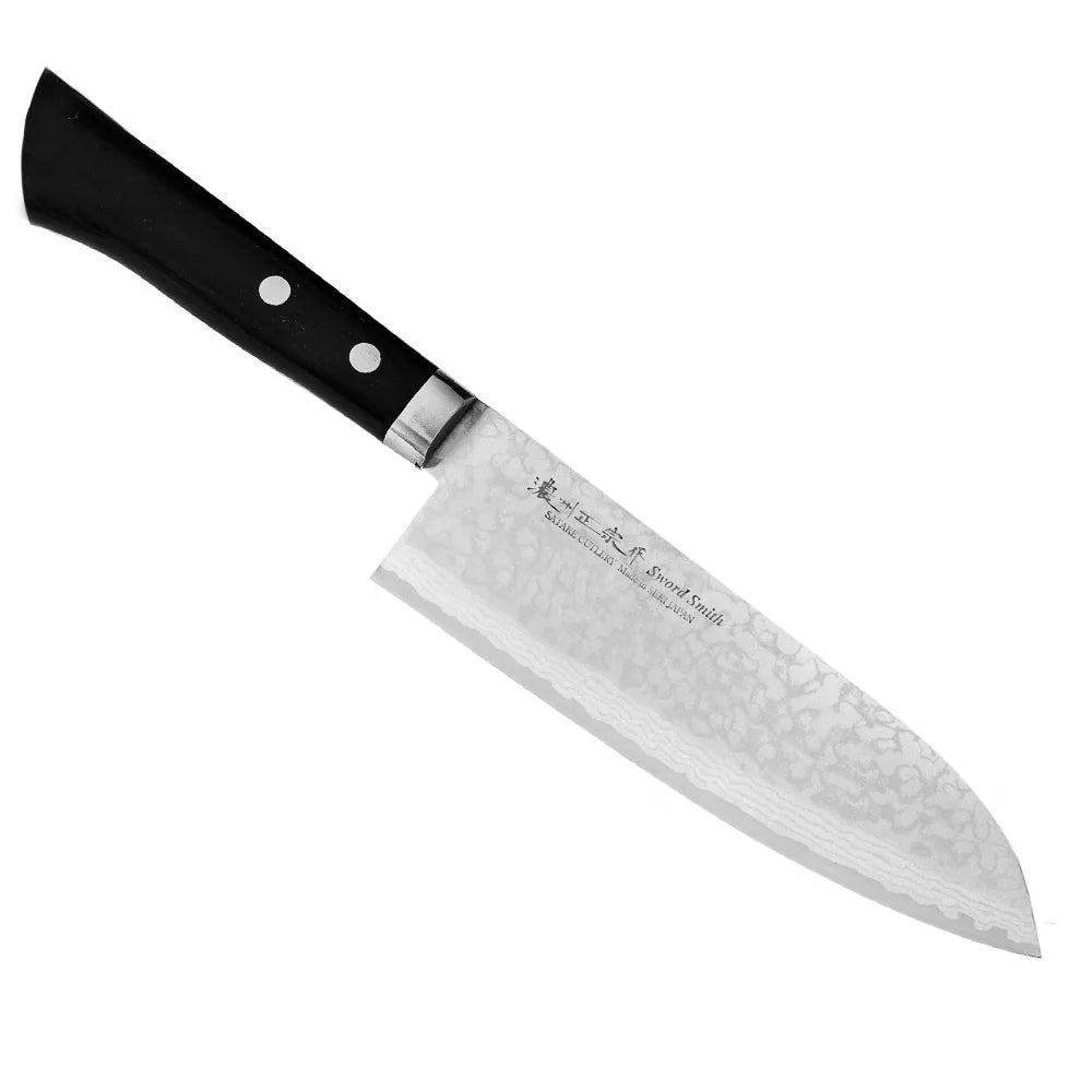 Satake Unique Sai japán damaszk Santoku kés 17cm - Japán konyha