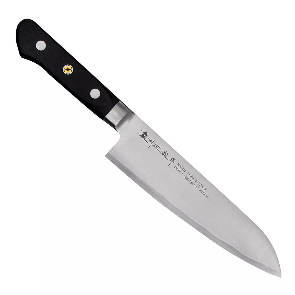 Satake FAX-38 Prémium Porkohászati Acél Santoku kés 18 cm - Japán konyha