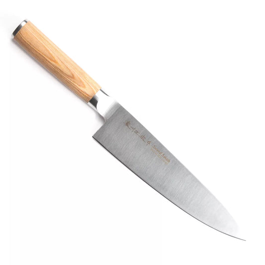 Satake Noushu Masamune Gyuto szakácskés 20 cm pakkafa markolattal - Japán konyha