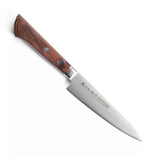 Satake Noushu Masamune Saku Shirogami 12 cm-es Univerzális japán konyhai kés mahagóni markolattal - Japán konyha