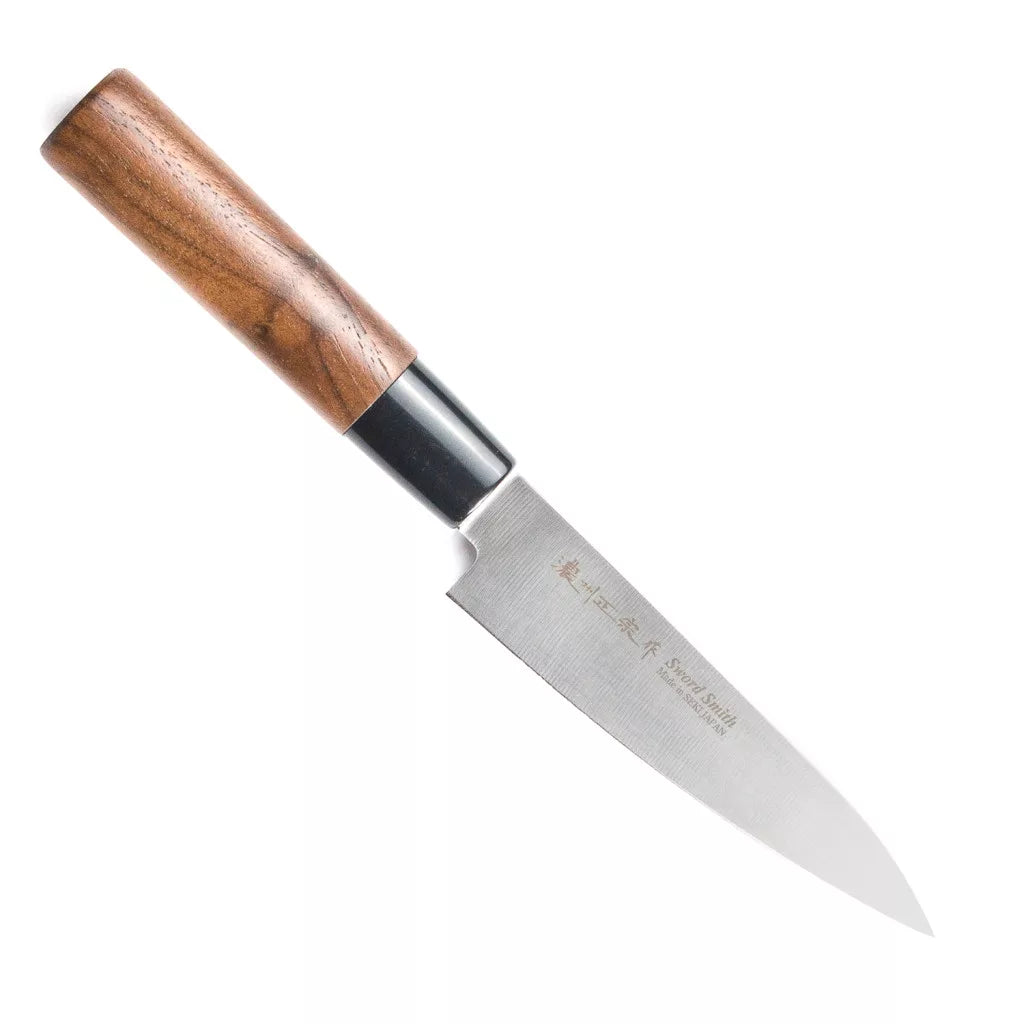 Satake Noushu Masamune Saku univerzális konyhai kés, 12 cm, diófa markolattal - Japán konyha